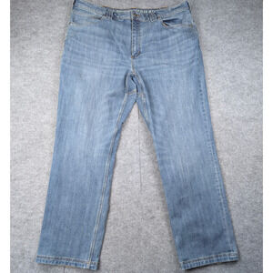 Duluth Trading Co Ballroom Double Flex Jeans Mens 40x32 Workwear Blue Denim